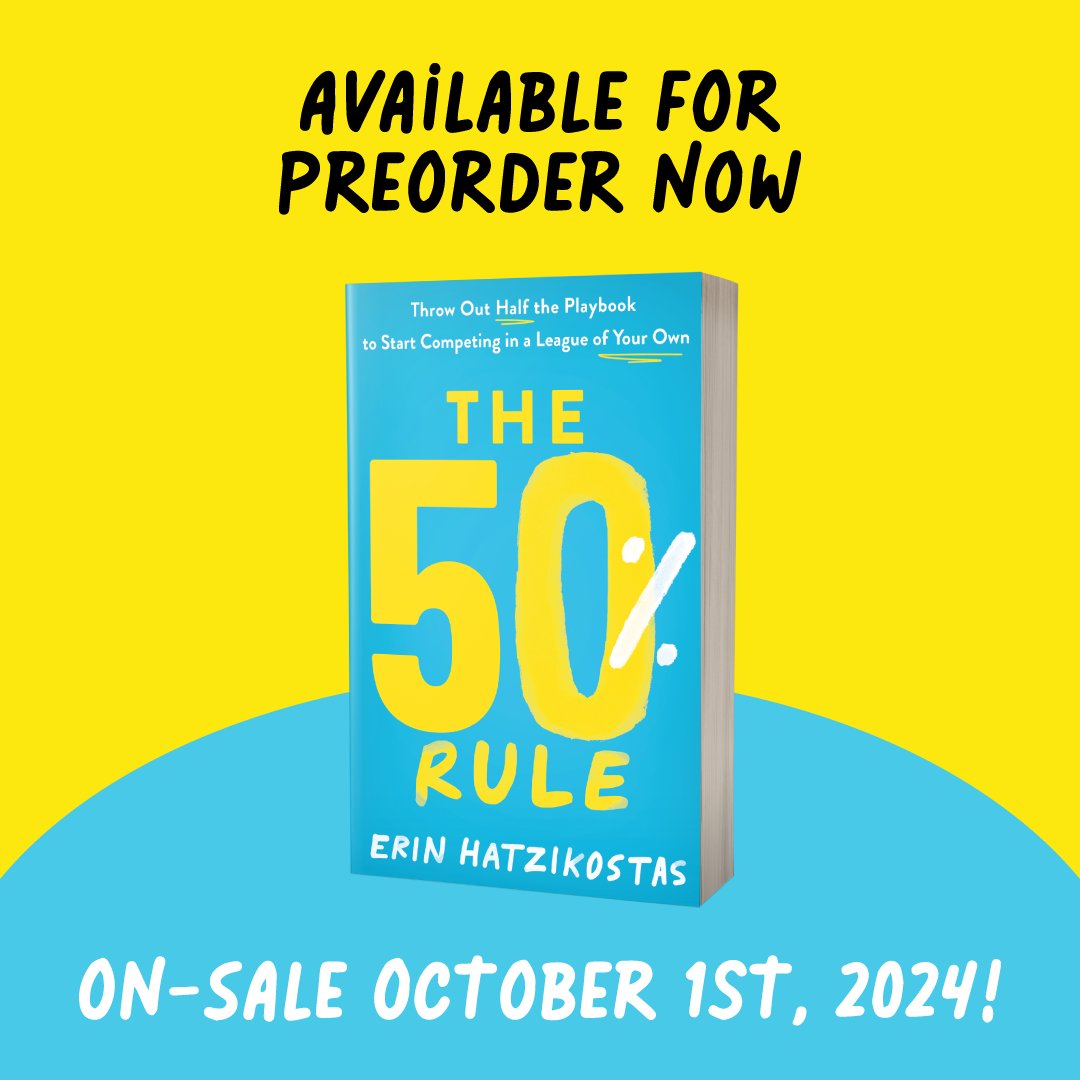 UranoPublish's tweet photo. Authenticity expert Erin Hatzikostas explores a life-changing new approach to life in THE 50% RULE, out October 1.📚

We are currently giving the book away to ten lucky winners over at @goodreads!🏆

➡️Enter here: https://t.co/Z20iqHJ3Ak https://t.co/dM0DvGyaF6