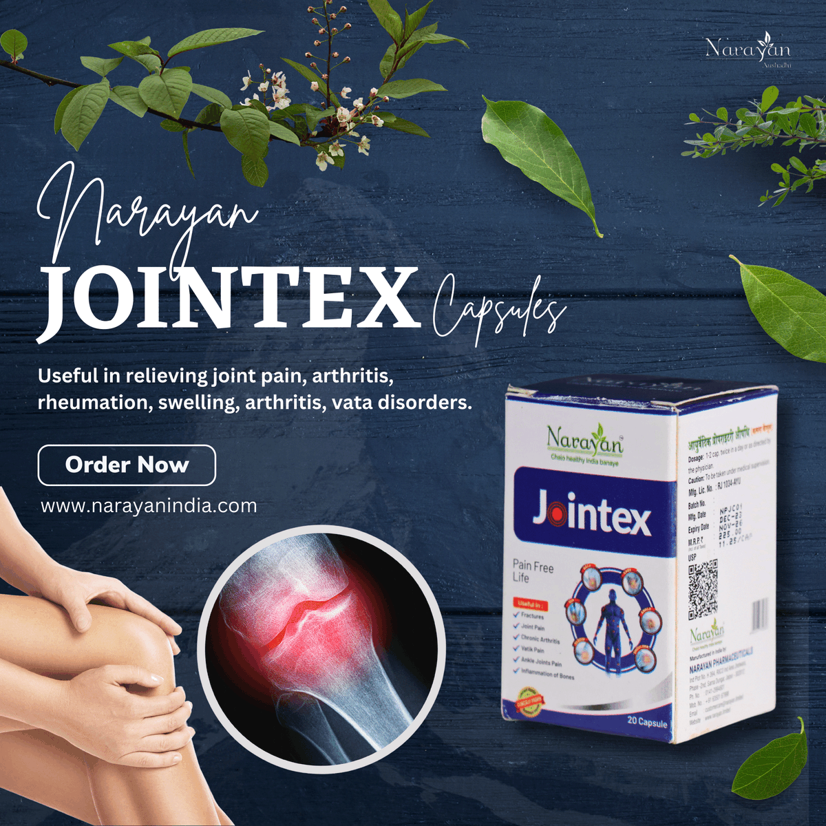 NarayanPharma11's tweet photo. Say goodbye to joint discomfort. Narayan Jointex Oil is your natural solution for arthritis, rheumatism, and more. Feel the difference today! #JointHealth #HerbalRemedy #NarayanAushadhi" https://t.co/uzLTomulcs