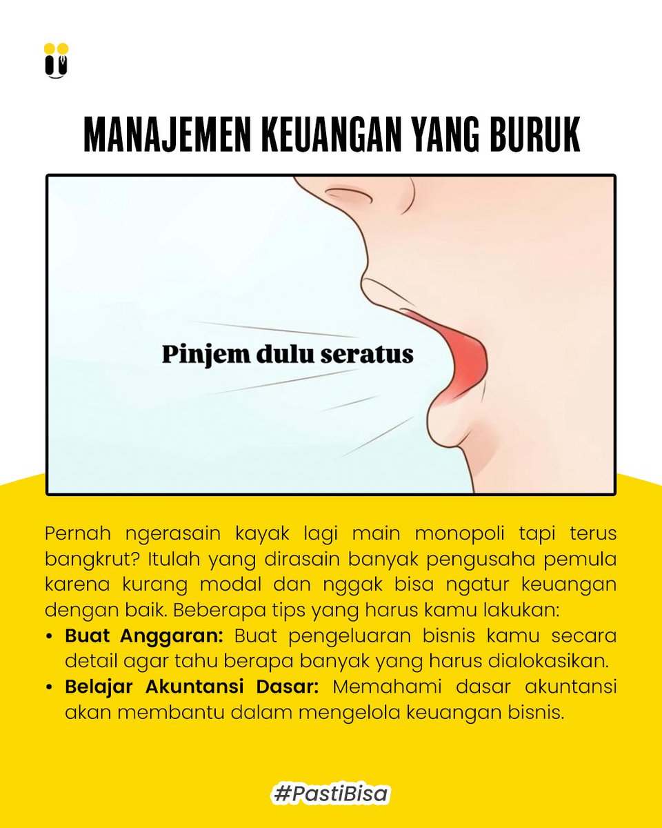 cariilmucoid_'s tweet photo. 🔴 Bisnis Gagal? Hindari 5 Kesalahan Fatal Ini! 🔴
Di sini kita bongkar 5 kesalahan utama yang sering banget bikin bisnis gagal berkembang.
Mulai Bisnismu sekarang!
#tipsbisnis #bisnisonline #entrepreneur #bisnisgagal #prakerja #pelatihanbisnis #startup #wirausaha #usaha https://t.co/R662Ry3Ply