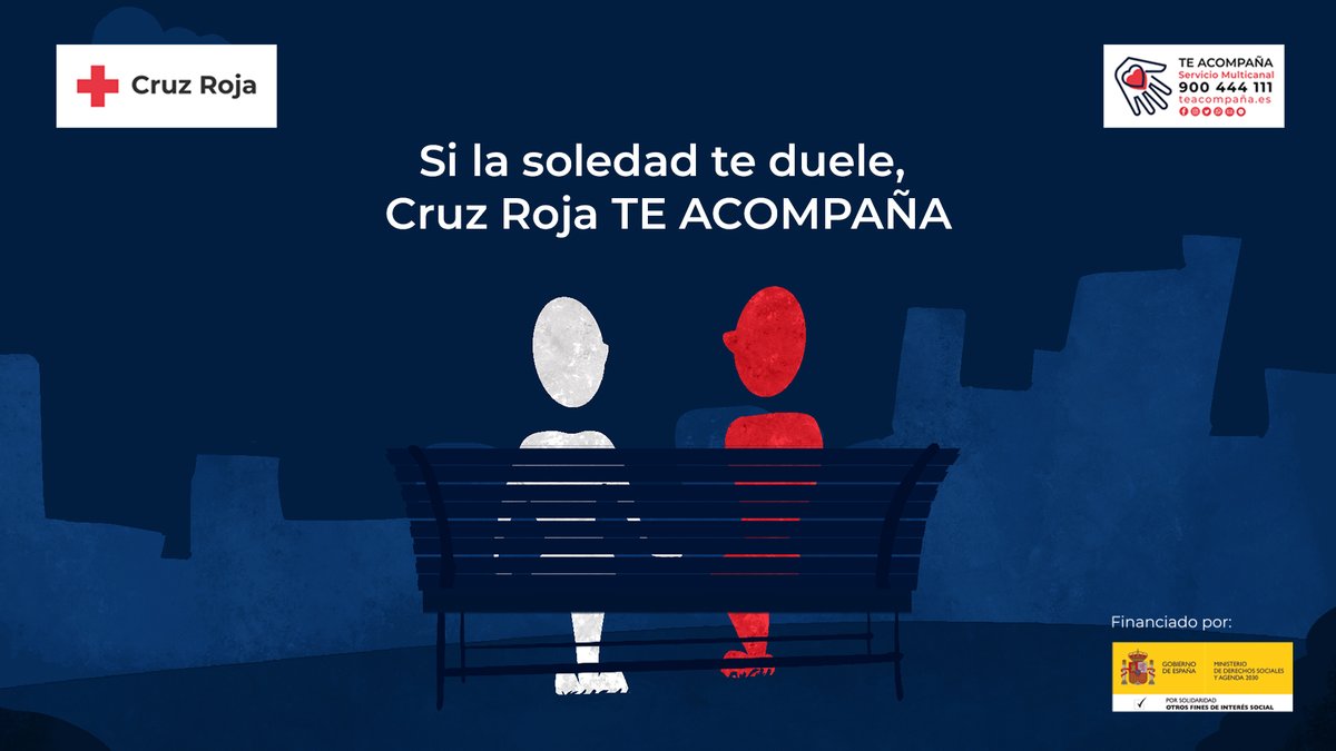 Cruz Roja ‘Te Acompaña’ se consolida como un ‘radar’ frente a la soledad no deseada: tinyurl.com/267dug75
Gracias al compromiso del voluntariado, de las empresas y de las administraciones públicas, estamos cerca de las personas ante la #SoledadNoDeseada