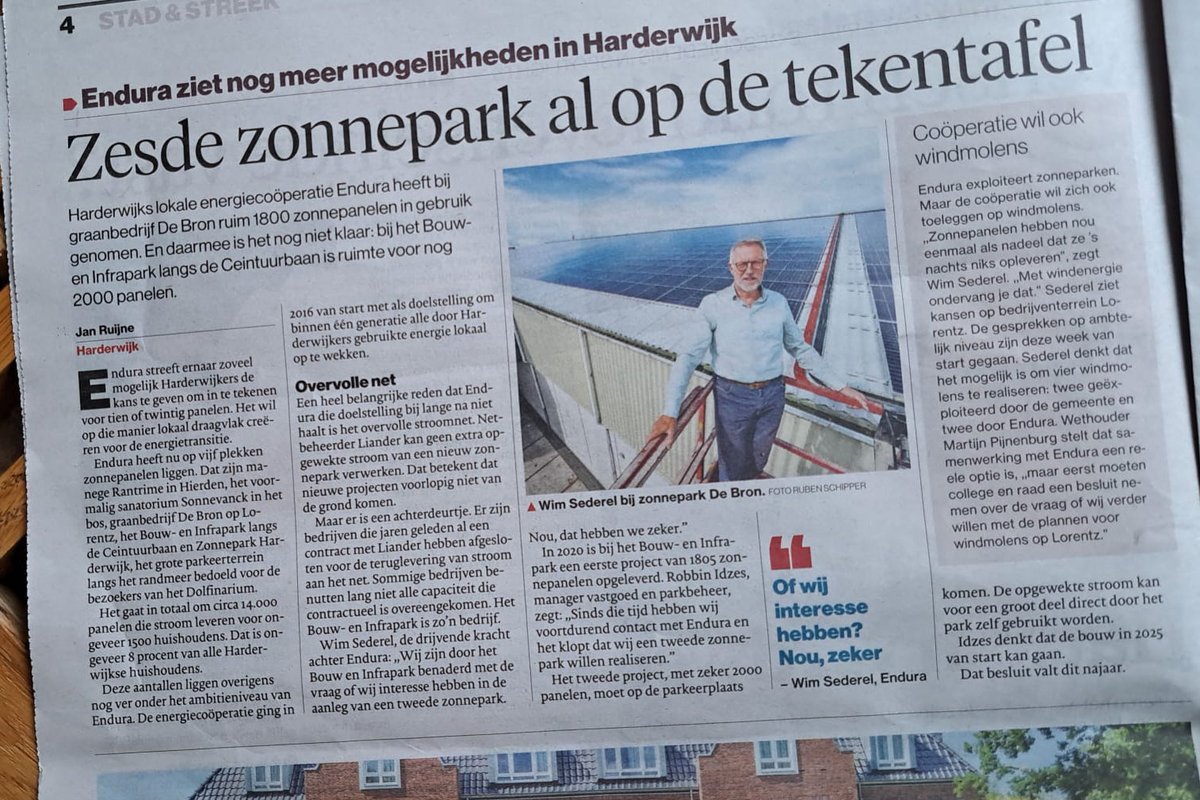 Een zesde zonnepark zou een 'winpark' kunnen zijn in Harderwijk