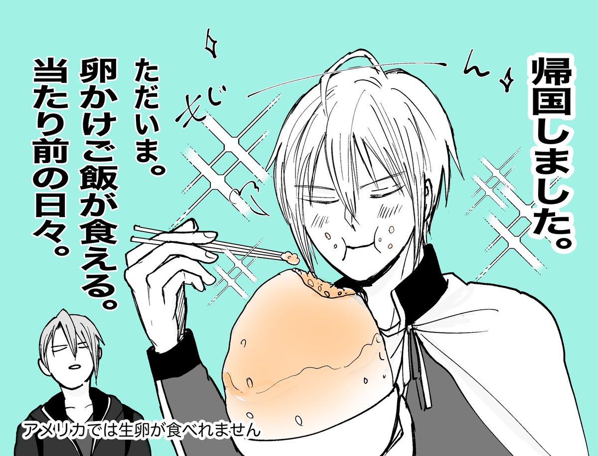 🇺🇸では生卵が殺菌されてないので食べたら☠️ 