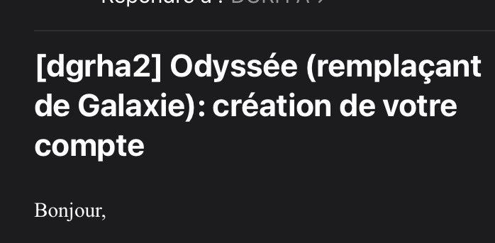 C’est vrai que Galaxie avec tous ses ratés ressemblait parfois à un trou noir… et qu’un changement s’imposait mais, en choisissant le nom de Odyssée,  <a href="/sup_recherche/">Ministère Enseignement supérieur et Recherche</a> a-t-il voulu nous rappeler que le parcours d’un enseignant-chercheur était tout sauf un fleuve tranquille ?