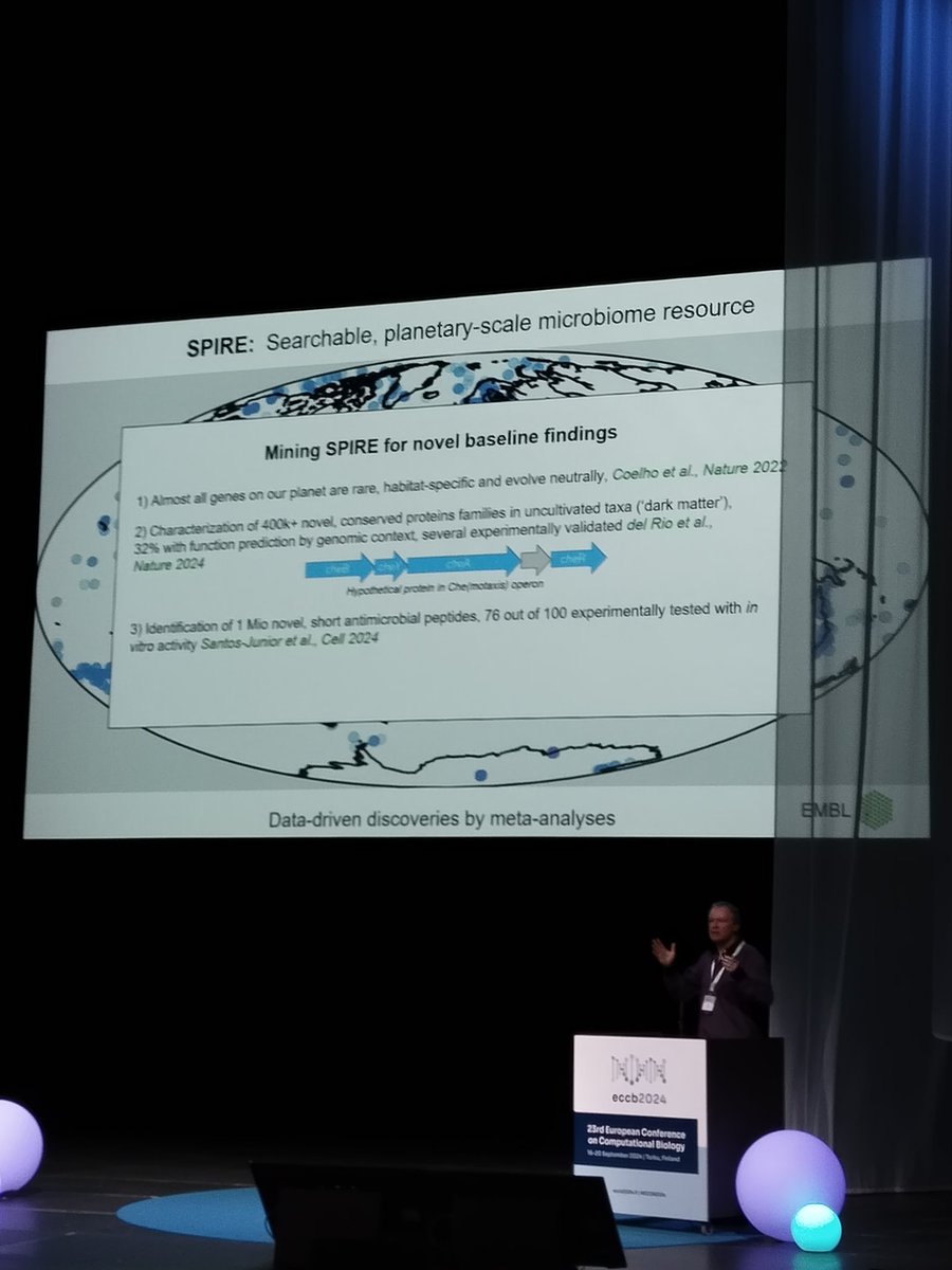 Alvaro Rodríguez del Río (@alvarordr) on Twitter photo Great keynote talk today by <a href="/BorkLab/">Bork Group at EMBL Heidelberg moved to BlueSky</a> this morning at #ECCB2024 !
It was exciting to see our work on the global microbiome, novel gene family characterization and antimicrobial peptide discovery highlighted <a href="/jhcepas/">Jaime Huerta-Cepas</a> <a href="/luispedrocoelho/">Luis Pedro Coelho</a> <a href="/celiodiasjunior/">celiodias</a> Great keynote talk today by <a href="/BorkLab/">Bork Group at EMBL Heidelberg moved to BlueSky</a> this morning at #ECCB2024 !
It was exciting to see our work on the global microbiome, novel gene family characterization and antimicrobial peptide discovery highlighted <a href="/jhcepas/">Jaime Huerta-Cepas</a> <a href="/luispedrocoelho/">Luis Pedro Coelho</a> <a href="/celiodiasjunior/">celiodias</a>