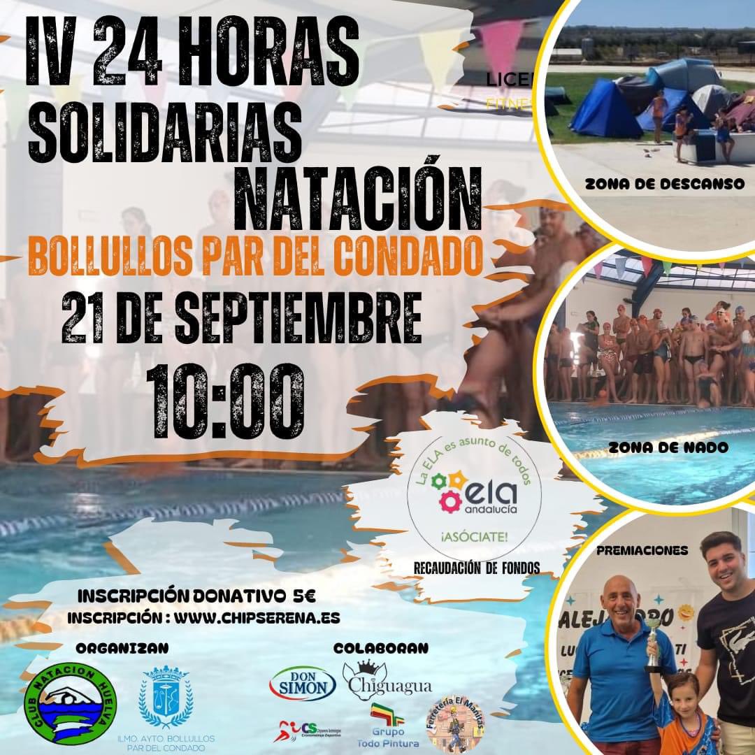 IV EDICIÓN 24 HORAS SOLIDARIAS DE NATACIÓN EN BOLLULLOS PAR DEL CONDADO

La Piscina Municipal de Bollullos par del Condado acogerá los próximos 21 y 22 de Septiembre la Cuarta Edición de las 24 Horas Solidarias de Natación,

Inscripciones en chipserena.es