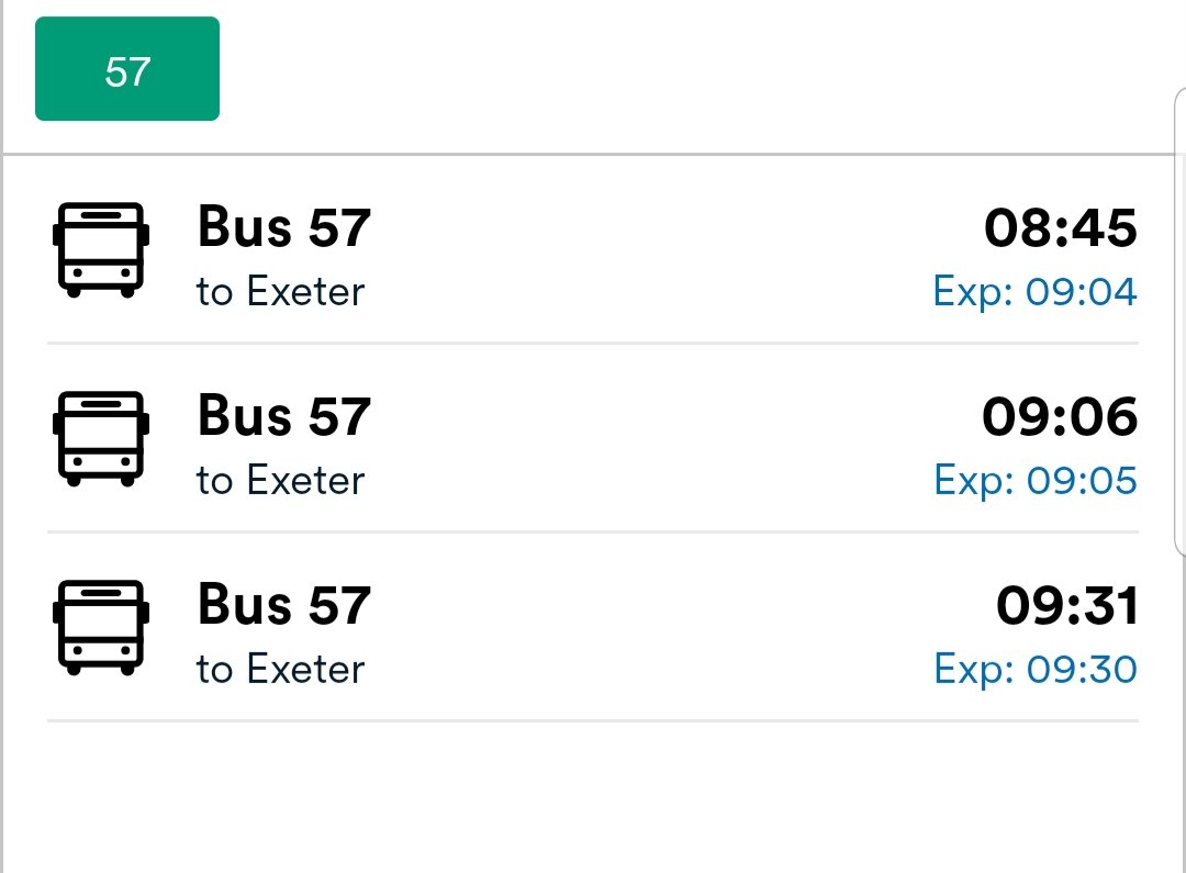 smiththegeek's tweet photo. @StagecoachSW genuinely concerned you have some sort of tracker on me and have a personal vendetta. This'll be the 7th bus in a fortnight that's been (effectively or actually) skipped. I don't even travel every day. https://t.co/Ri2uKTsAgb