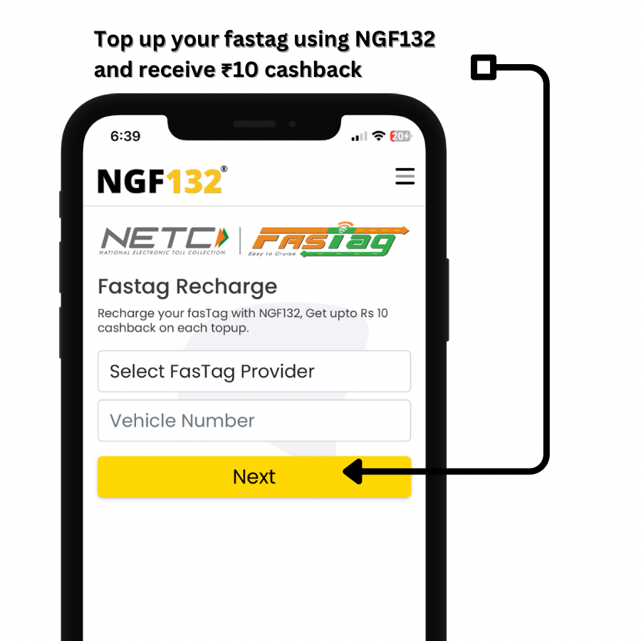 Recharge your fastag with ngf132 today and get cashback on each top up.

#fastag #cashback #ngf132 #recharge #ngf132fastag #cashbackoffers #rechargeonline #convenientpayments
