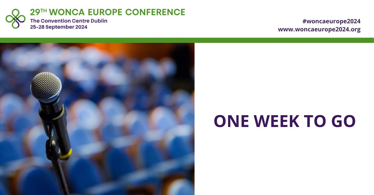 WONCA Europe conference 2024 (@woncaeurope2024) on Twitter photo ๐One Week to Go Until the Conference! ๐
The countdown is ONโjust 1 week left until we kick off in Dublin! ๐
Get ready to dive into the latest trends and connect with fellow professionals. ๐โจ #woncaeurope2024 <a href="/WoncaEurope/">WONCA Europe</a>
woncaeurope2024.org ๐One Week to Go Until the Conference! ๐
The countdown is ONโjust 1 week left until we kick off in Dublin! ๐
Get ready to dive into the latest trends and connect with fellow professionals. ๐โจ #woncaeurope2024 <a href="/WoncaEurope/">WONCA Europe</a>
woncaeurope2024.org