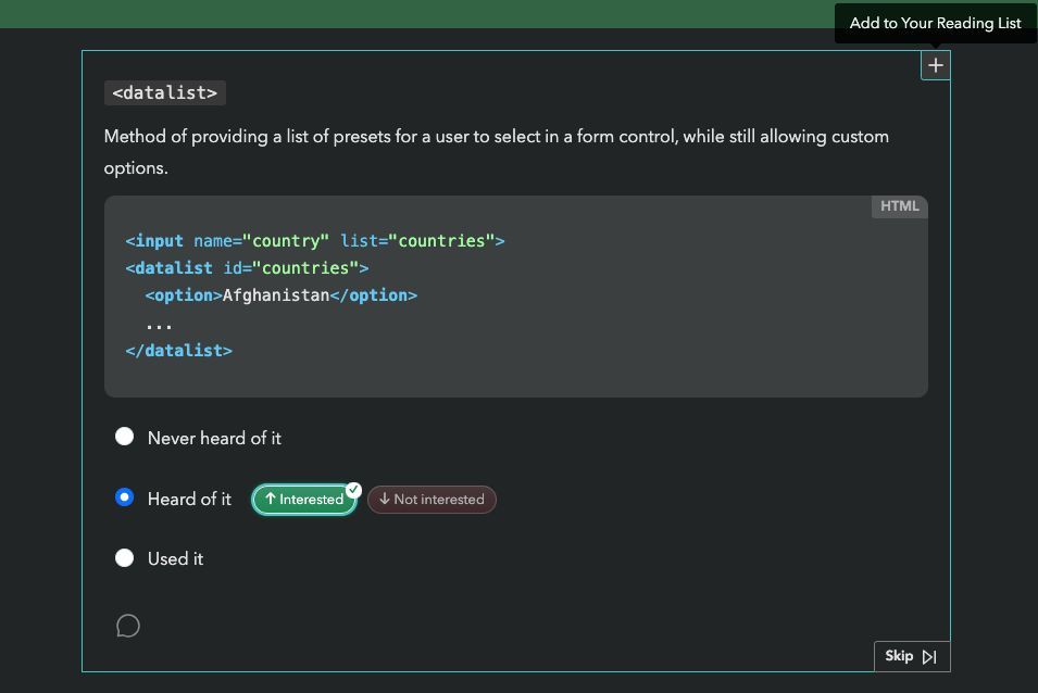 hhkaos's tweet image. Take the 2024 State of HTML survey to test your knowledge in areas like forms, interactivity, content, web components, accessibility, native-like web apps, other tools, and usage: buff.ly/3XKsUrY but also get a nice reading list to enhance your skills #StateOfHTML