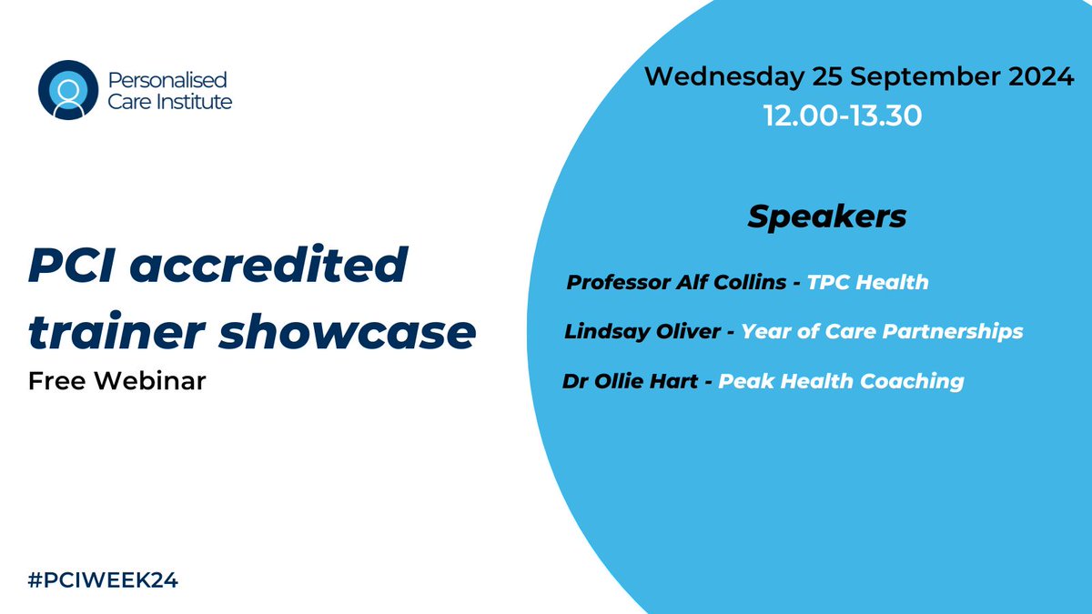 Pers_Care_Inst's tweet image. Join us on 25th Sept, 12:00 - 13.30, to hear from experts @olliehart7 ,@alf_collins @lindsayeoliver on how personalised care interventions can be used to effectively support people with multiple health conditions. 

Reserve your free spot at:  rcgp.my.site.com/s/lt-event?id=…