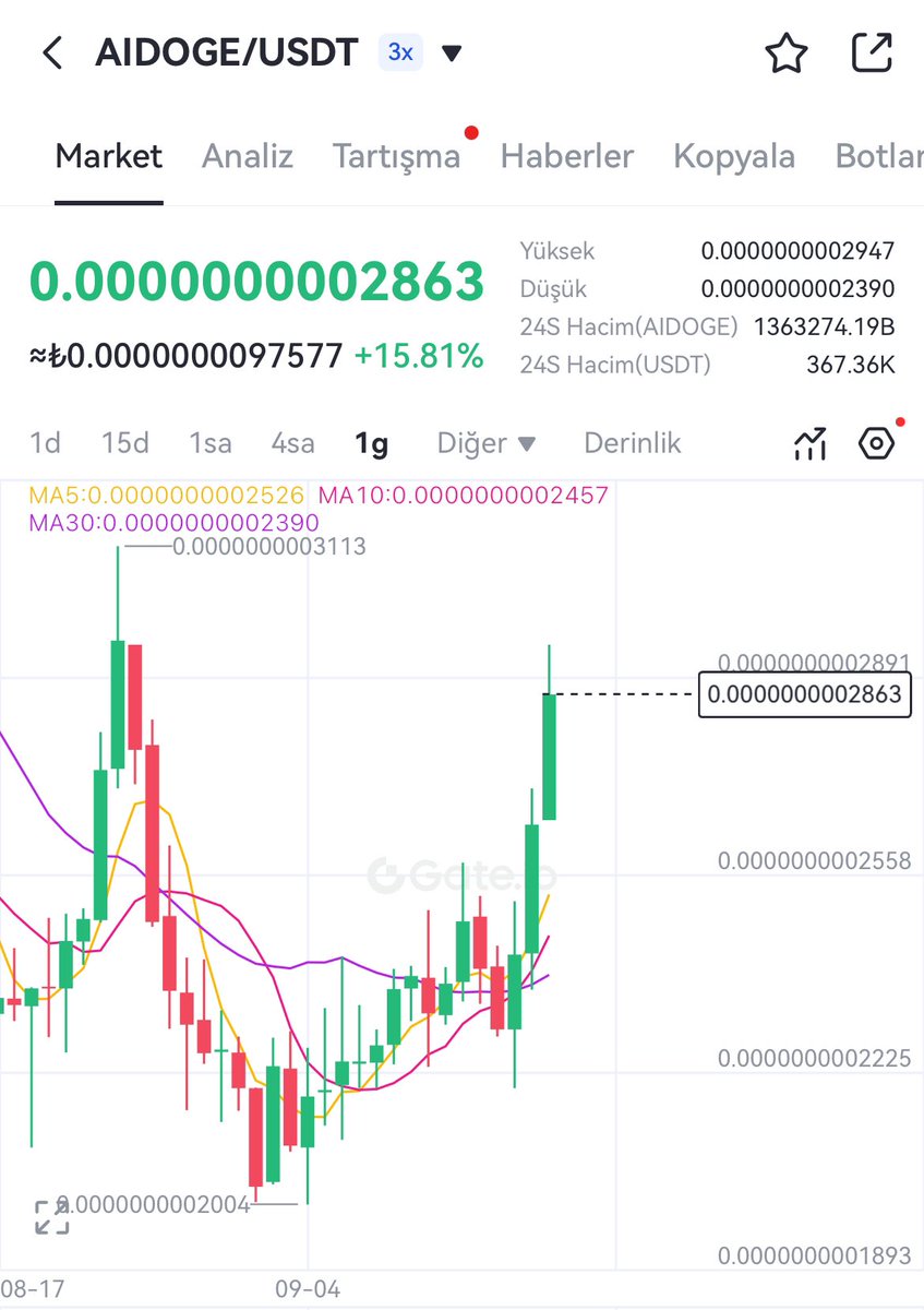 #AIDOGE

%40 Kârda, 2x yapınca satar yerine başka proje alırım.