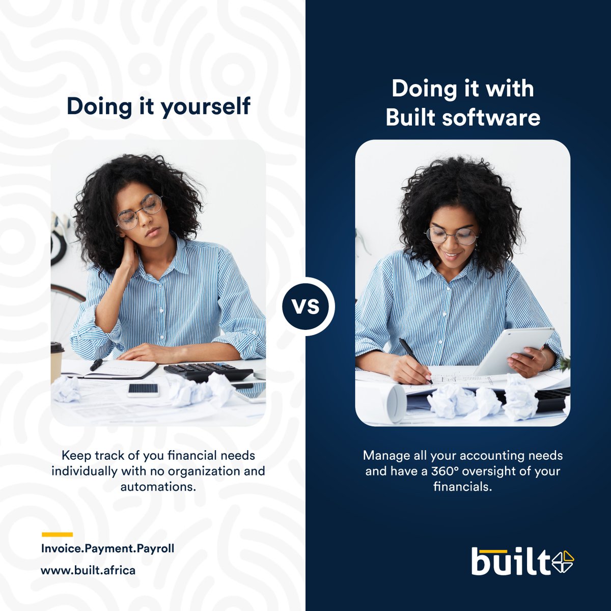 built_africa's tweet image. Feeling overwhelmed trying to manage your finances all by yourself? 😓

Switch to Built  and transform the way you handle your finances with ease! 😃

#Built #AccountingSimplified #AutomationForSMEs #BuiltAfrica #invoicing #payroll #accounting #SMEs #Financeplatforms