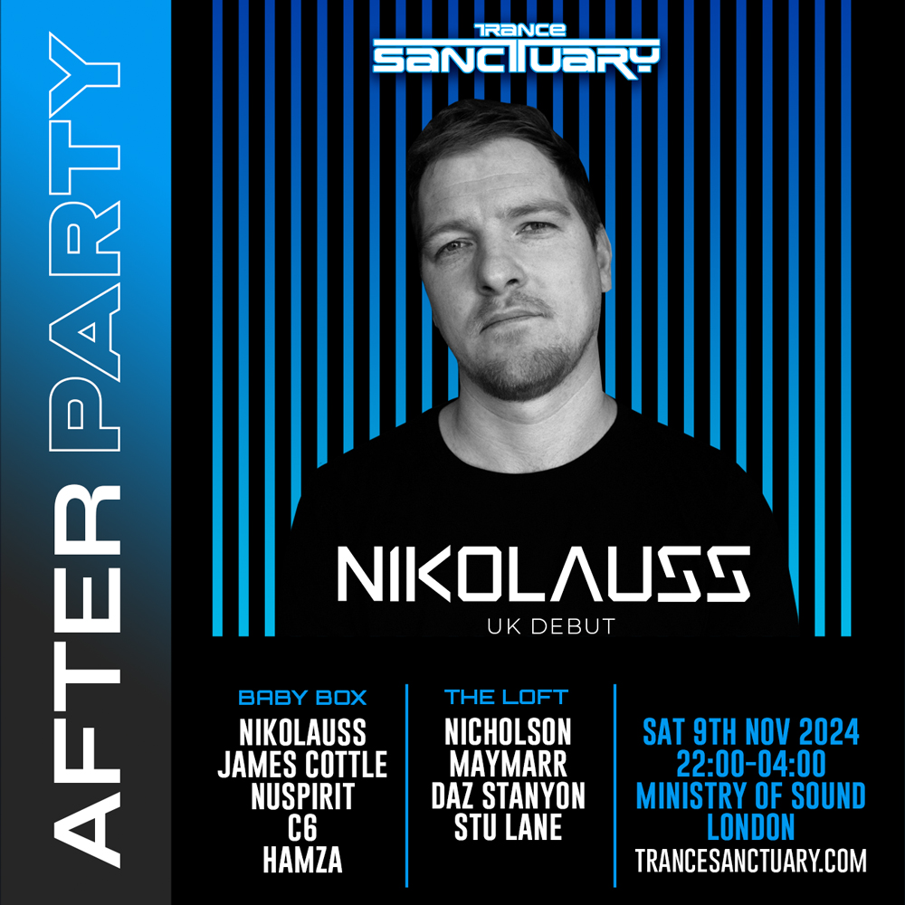 We're excited to give <a href="/nikolauss_music/">Nikolauss</a> his UK debut on the 9 Nov at Minstry of Sound. 

We've been a fan of his tracks including 'Hold On' 'Bláithín' &amp; 'Lifdagar' on the Subculture record label.
To join us visit -&gt; trancesanctuary.com

#trance #trancefamily