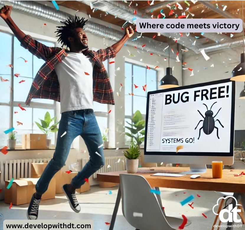 DevWithDT's tweet image. developwithdt.com
Victory is ours! After squashing bugs and perfecting code, it's time to celebrate! 
#ConquerTheWeb #CodeChampions #DigitalSuccess #WebMastery #BugSquashed #CodeSuccess #DigitalConqueror #CelebratingWins #TechTriumph #newjersey #newyork #wednesday