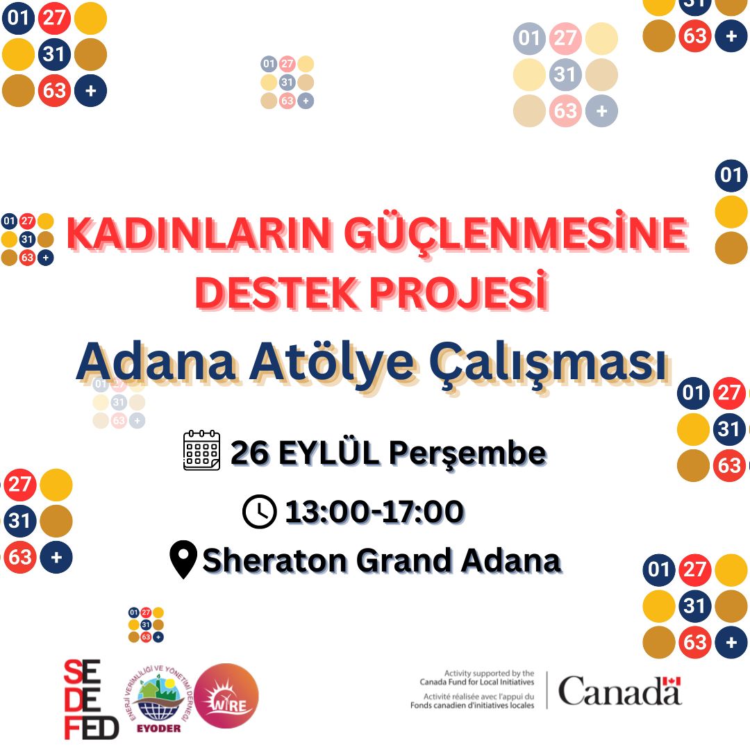 Atölyeye katılım için  form.jotform.com/24255227972496… En geç 24 Eylül saat 19:00’a kadar işletme faaliyet belgesi ve işletmenizin yetkilisi olduğunuza dair imza sirkülerini cansuiskender@sedefed.orge-posta adresine iletmenizi rica ederiz. <a href="/SedefedF86393/">SEDEFED - Sektörel Dernekler Federasyonu</a> <a href="/_EYODER_/">Enerji Verimliliği ve Yönetimi Derneği</a> <a href="/WiRE_Canada/">Women in Renewable Energy</a>