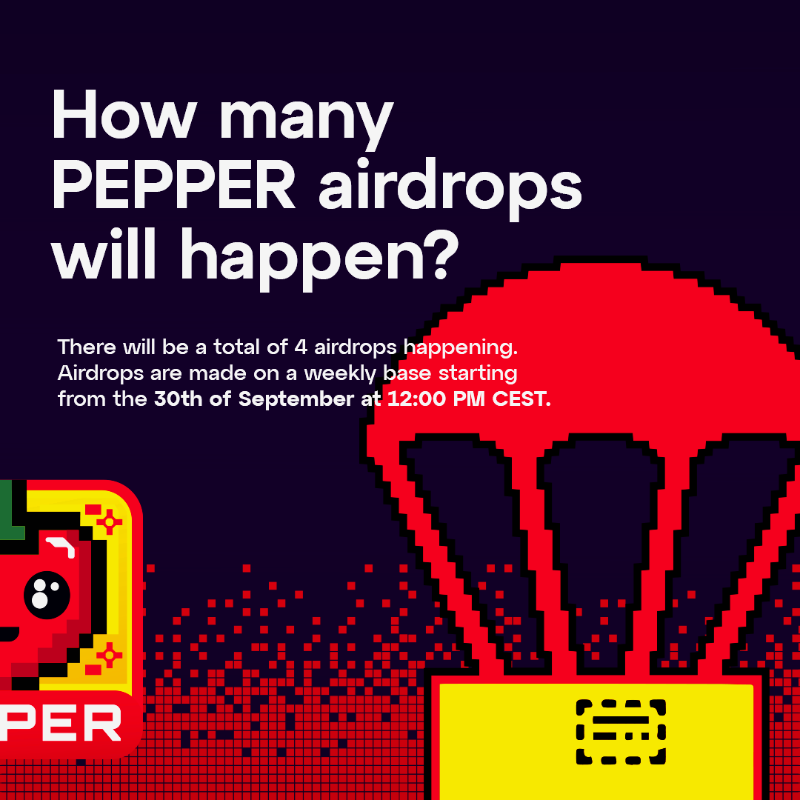 Chiliz's tweet photo. $PEPPER Airdrop 🪂🎁
Here is everything you need to know 👇

📅 September 30th, 12:00 PM CEST
✅ Eligible by holding at least 100 CHZ on Chiliz Chain or staking at least 100 CHZ on https://t.co/YaHsgwm7ze
🌶️  150,000 $PEPPER airdropped for every 1 CHZ hold/staked

🌐 @PepperChain
