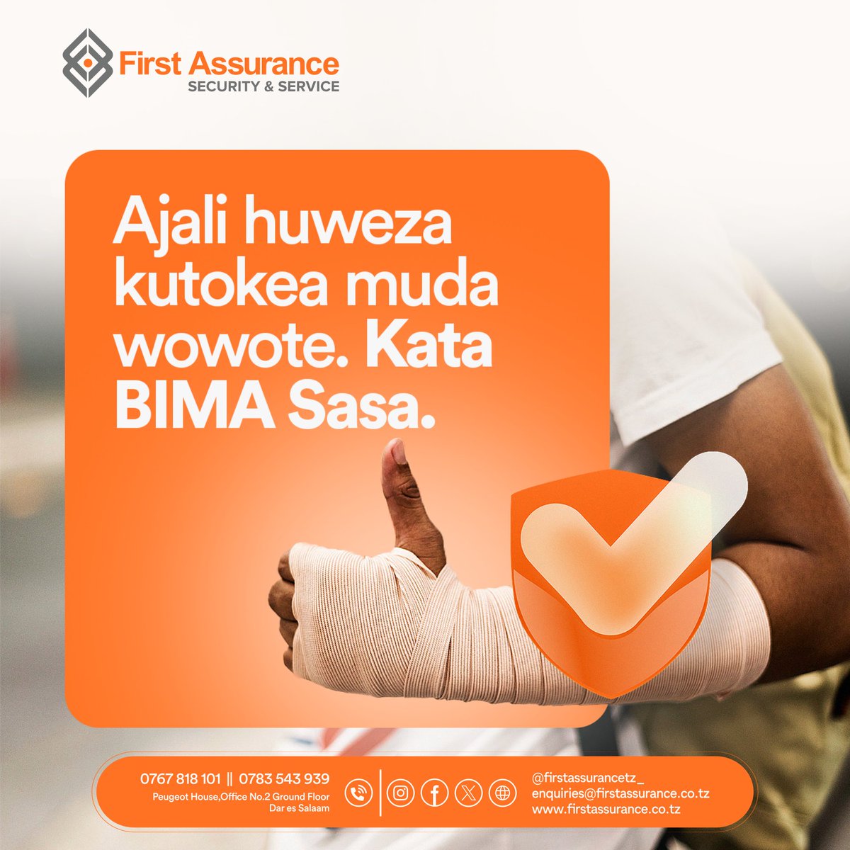 Firstasurance's tweet image. Je, wajua kuna bima maalum ya kukulinda dhidi ya ajali binafsi?

Bima ya Ajali Binafsi (Personal Accident) inakupa fidia kwa ajali za ghafla zinazoweza kusababisha majeraha, ulemavu wa muda au wa kudumu, au kifo.

Tupigie☎️ 0767 818 101 au 0783 543 939.
#FirstAssurance #Tanzania