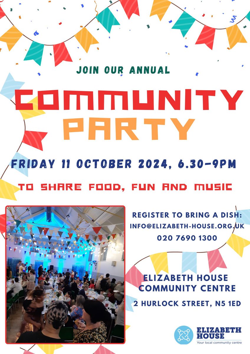 Join us for an annual event filled with delicious food, good company (our community members!), performances and music! 

Let's celebrate our community together 🥳  

<a href="/IslingtonLife/">IslingtonLife</a> <a href="/OctopusCN/">Octopus Community Network</a>

#CommunityEvent #FoodAndMusic #AnnualGathering #FunTimes #LocalCelebration #Islington