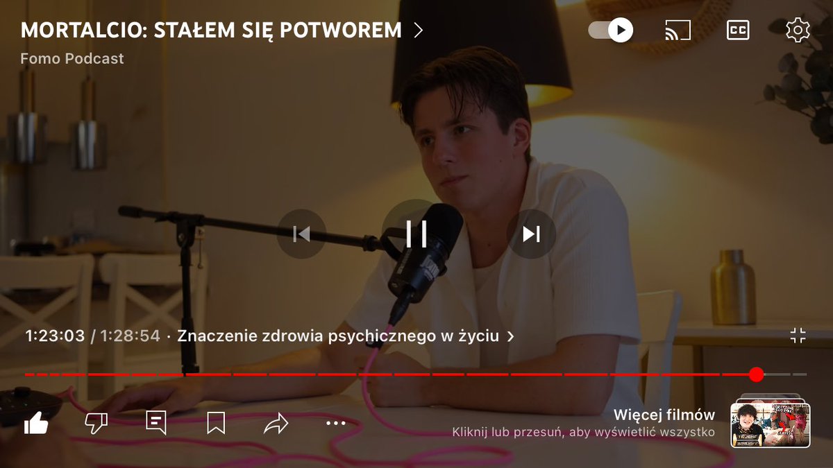 donkastonka's tweet photo. Nigdy nie obejrzałam całego podcastu z takim zainteresowaniem jak tego @mortalcioyt #mortalcio https://t.co/IgkH5uuTPU