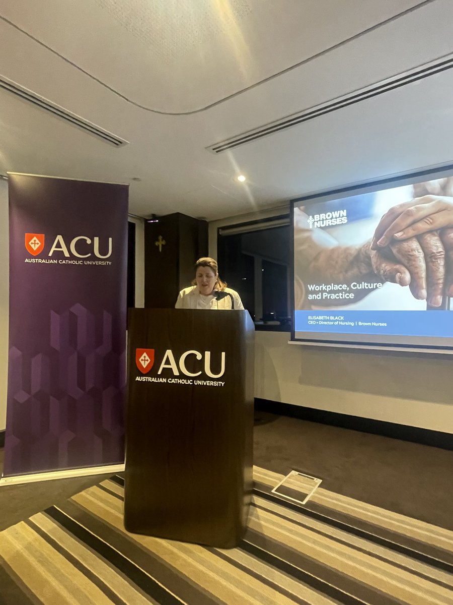 caitlynmoore_rn's tweet photo. Dr Elisabeth Black, CEO and Director of Nurses at Brown Nurses, speaker tonight for the @acn_nursing NSW Sydney Region event on the topic “Workforce, Culture and Practice” 

#ACU #ACN #BrownNurses #NurseStrong https://t.co/S4u3m0oIGL