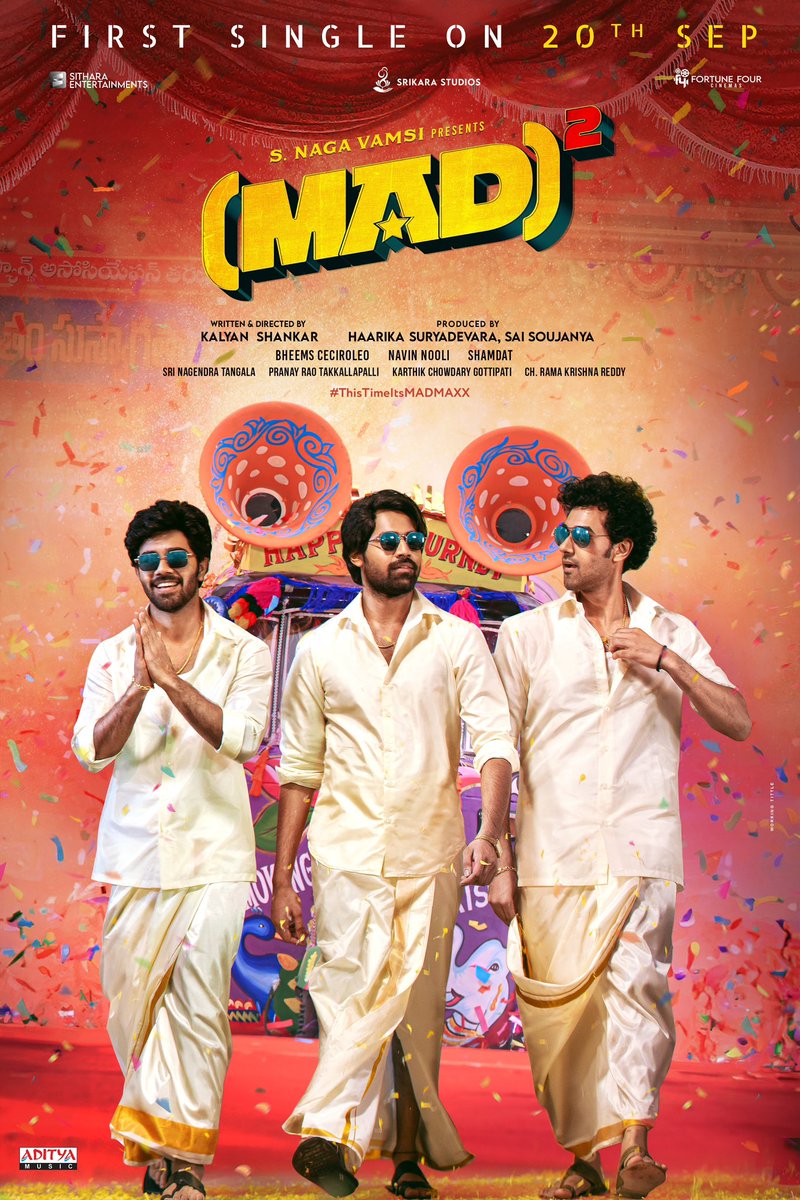 Mad 2 😍😍
<a href="/kalyanshankar23/">Kalyan Shankar</a> <a href="/SitharaEnts/">Sithara Entertainments</a> <a href="/vamsi84/">Naga Vamsi</a>