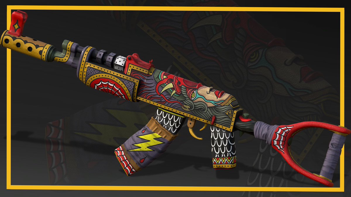 A stylish skin with a detailed image of a girl and a mask that forms a unique effect, allowing you to see the face when viewed from above. Inspired by classic tattoo art, it adds a mystical and cultural touch to your weapon.

steamcommunity.com/sharedfiles/fi…

<a href="/gerrmanman/">ThatGermanGuy</a> <a href="/playrust/">Rust</a>