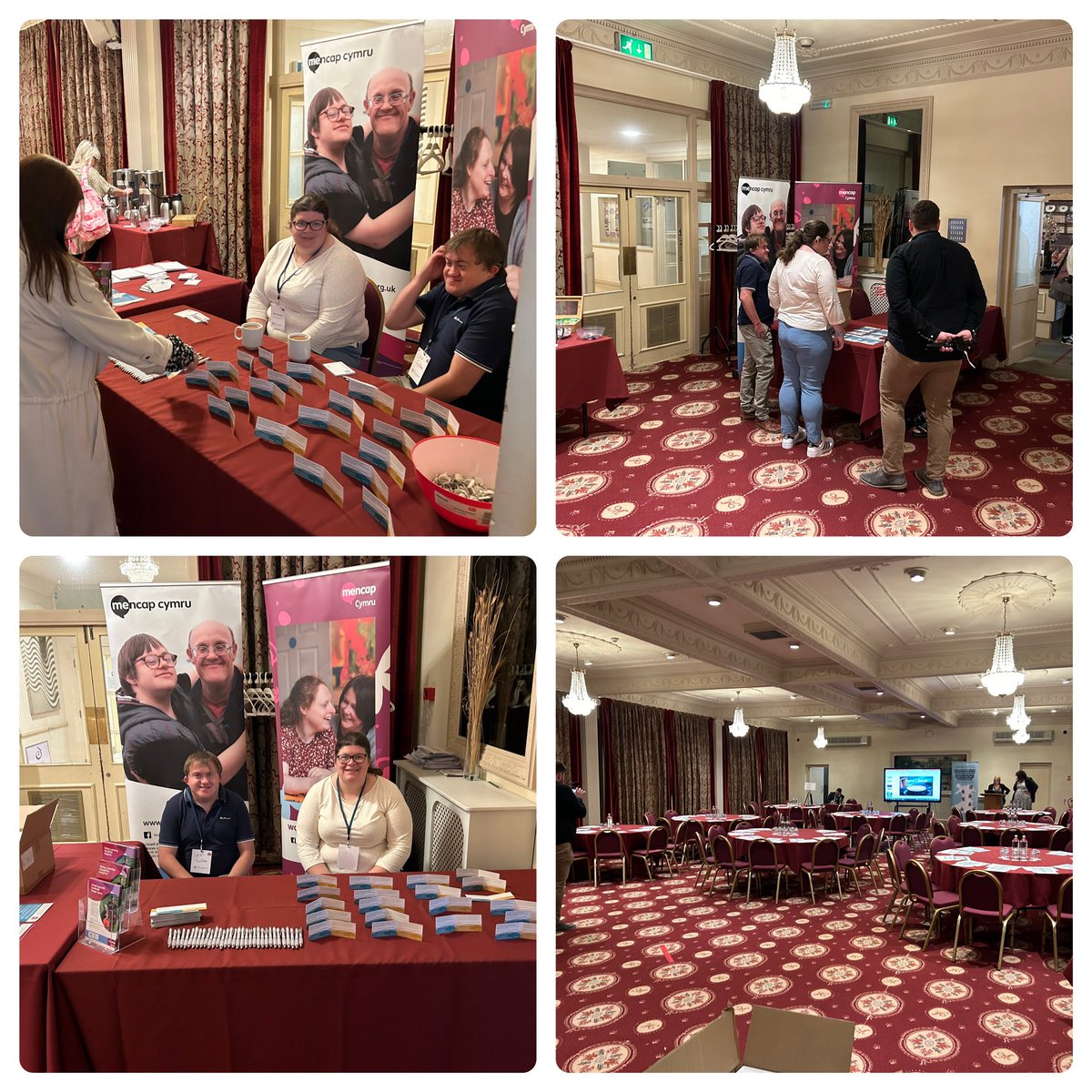 Kath and Sam are already hard at work here at The Metropole in Llandrindod Wells.

They are representing the Wales Learning Disability Helpline at the Improvement Cymru event, prime spot too👌
