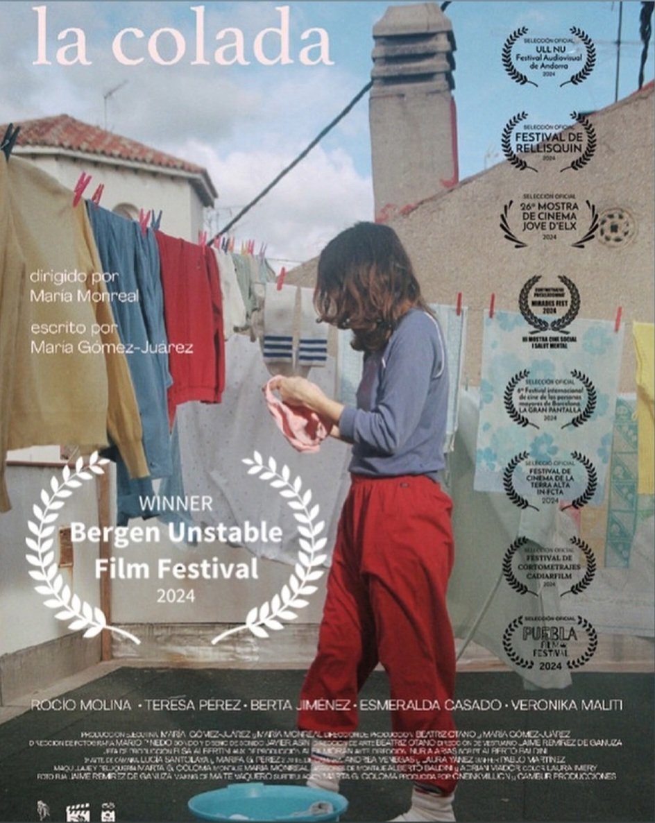 'La Colada' gana el premio del jurado a Mejor Cortometraje en Bergen Unstable Film Festival. Enhorabuena a Rocío y a todo el equipo 😍😍
