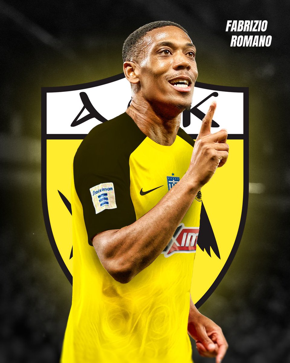 🟡⚫️🇬🇷 Anthony Martial joins AEK Athens as free agent after leaving Man United.