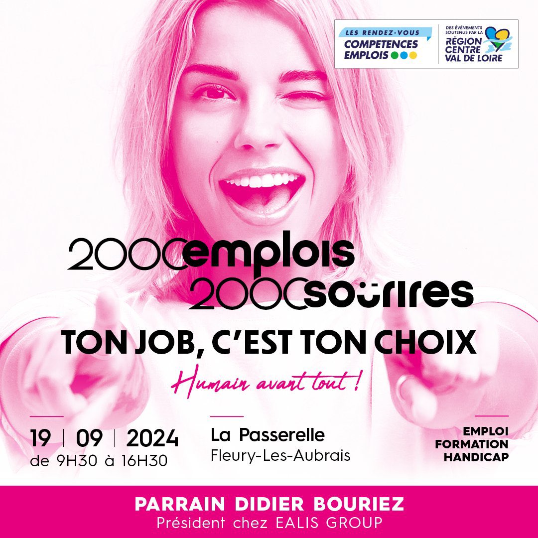 RĂ©gion Centre-Val de Loire (@rcvaldeloire) on Twitter photo #Emploi đ
đŁ Le salon <a href="/2000Emplois/">2000Emplois/Sourires</a> 2000 Sourires revient ce jeudi Ă Fleury-les-Aubrais (#Loiret) ! Venez Ă©changer avec entreprises et organismes de #formation đ
đ Nous y prĂ©senterons nos offres d'emploi, formations et aides YEP'S đ
âčïž rcvl.fr/2e2s #Emploi đ
đŁ Le salon <a href="/2000Emplois/">2000Emplois/Sourires</a> 2000 Sourires revient ce jeudi Ă Fleury-les-Aubrais (#Loiret) ! Venez Ă©changer avec entreprises et organismes de #formation đ
đ Nous y prĂ©senterons nos offres d'emploi, formations et aides YEP'S đ
âčïž rcvl.fr/2e2s