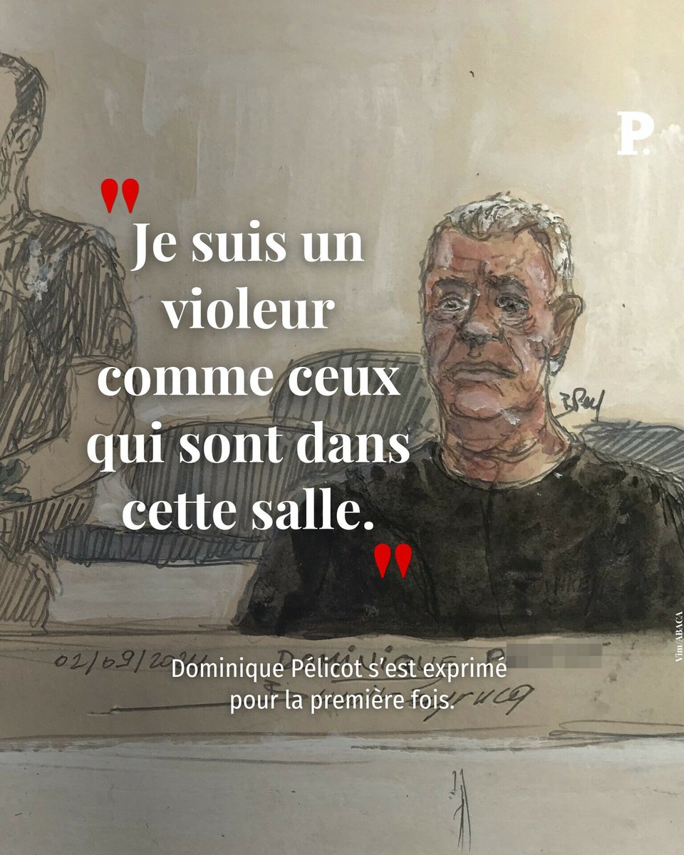 Le Point (@lepoint) on Twitter photo Jugé apte à comparaître, Dominique Pelicot s’est exprimé pour la première fois, mardi, sur sa personnalité et sur les faits qui lui sont reprochés.
➡️ l.lepoint.fr/QCR
Par <a href="/etrevert/">Emilie Trevert</a> Jugé apte à comparaître, Dominique Pelicot s’est exprimé pour la première fois, mardi, sur sa personnalité et sur les faits qui lui sont reprochés.
➡️ l.lepoint.fr/QCR
Par <a href="/etrevert/">Emilie Trevert</a>
