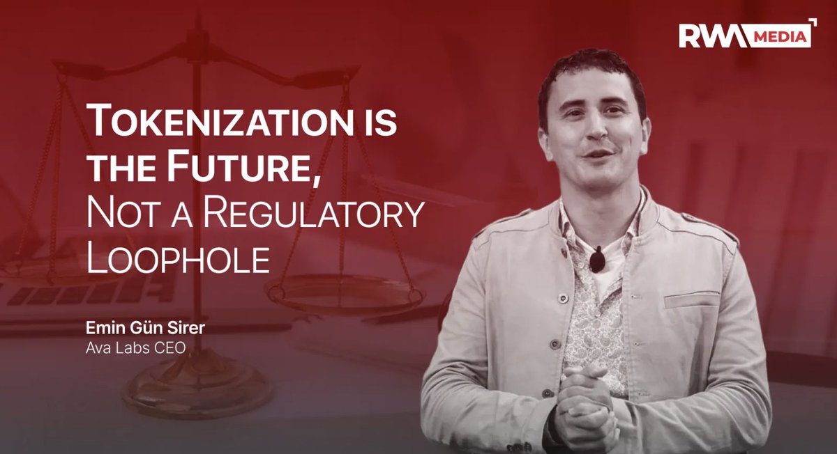 MediaRWA's tweet photo. 🌐Ava Labs CEO Emin Gün Sirer will testify before the U.S. House Financial Services Committee, advocating for sensible blockchain regulations. With tokenization at the forefront, Sirer emphasizes that it’s an innovation, not a loophole, and a natural evolution in tech. As the SEC cracks down on crypto, Sirer argues for responsible growth of decentralized networks, highlighting blockchain’s role in the future of digital transformation. #Blockchain #Tokenization #Web3 #Innovation 
📷Learn more here : https://t.co/t5bH5j96cv