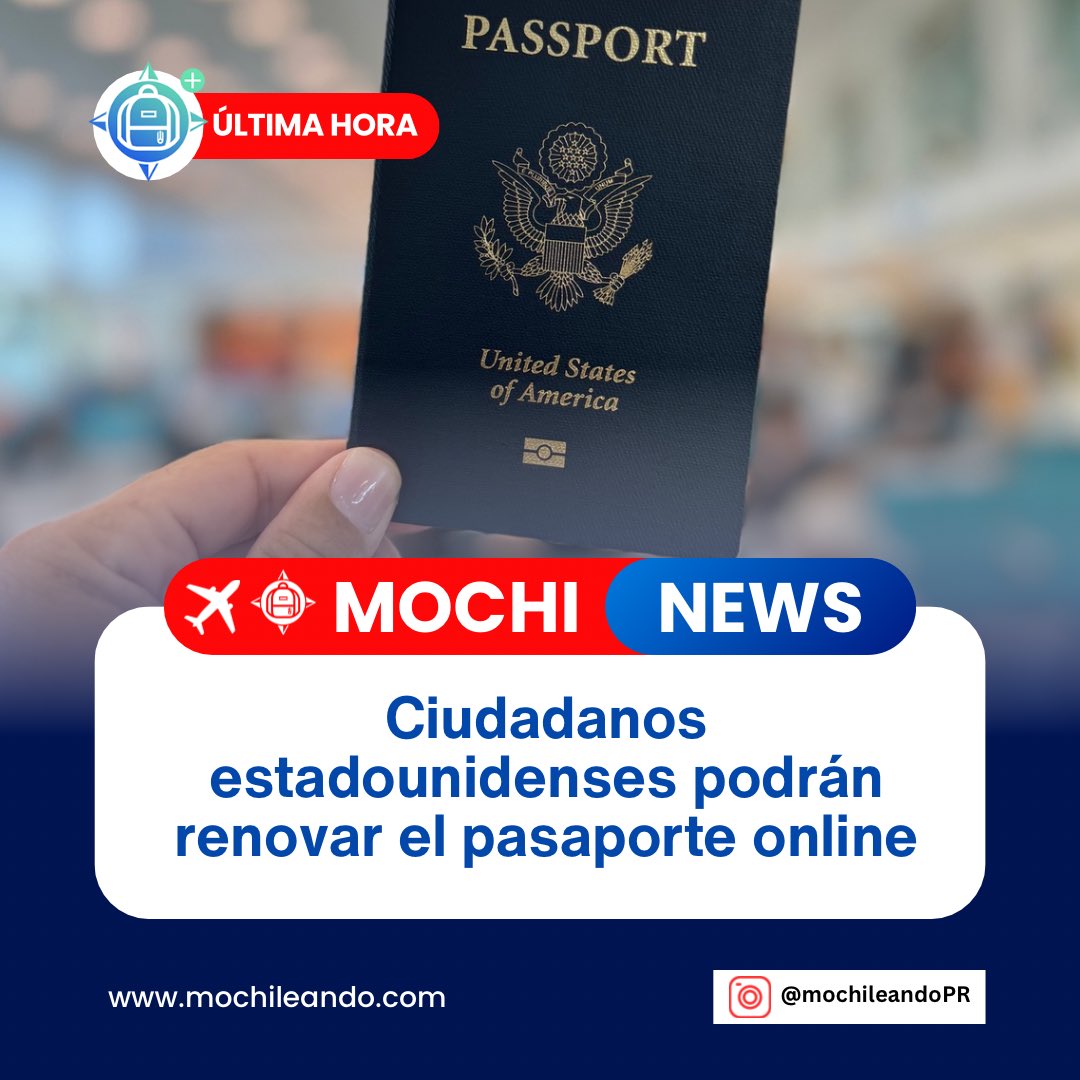 WilMochileando's tweet photo. A partir del 18 de septiembre el programa de renovación del pasaporte de USA online se abre para todas las personas. Ahora puedes hacerlo todo en línea desde la comodidad de tu hogar. Ya no tienes que ir a ninguna oficina, visitar el correo, ni enviar el pasaporte viejo. 🙌🏾✈️🇺🇸🛂 https://t.co/oDoFAKKzgq