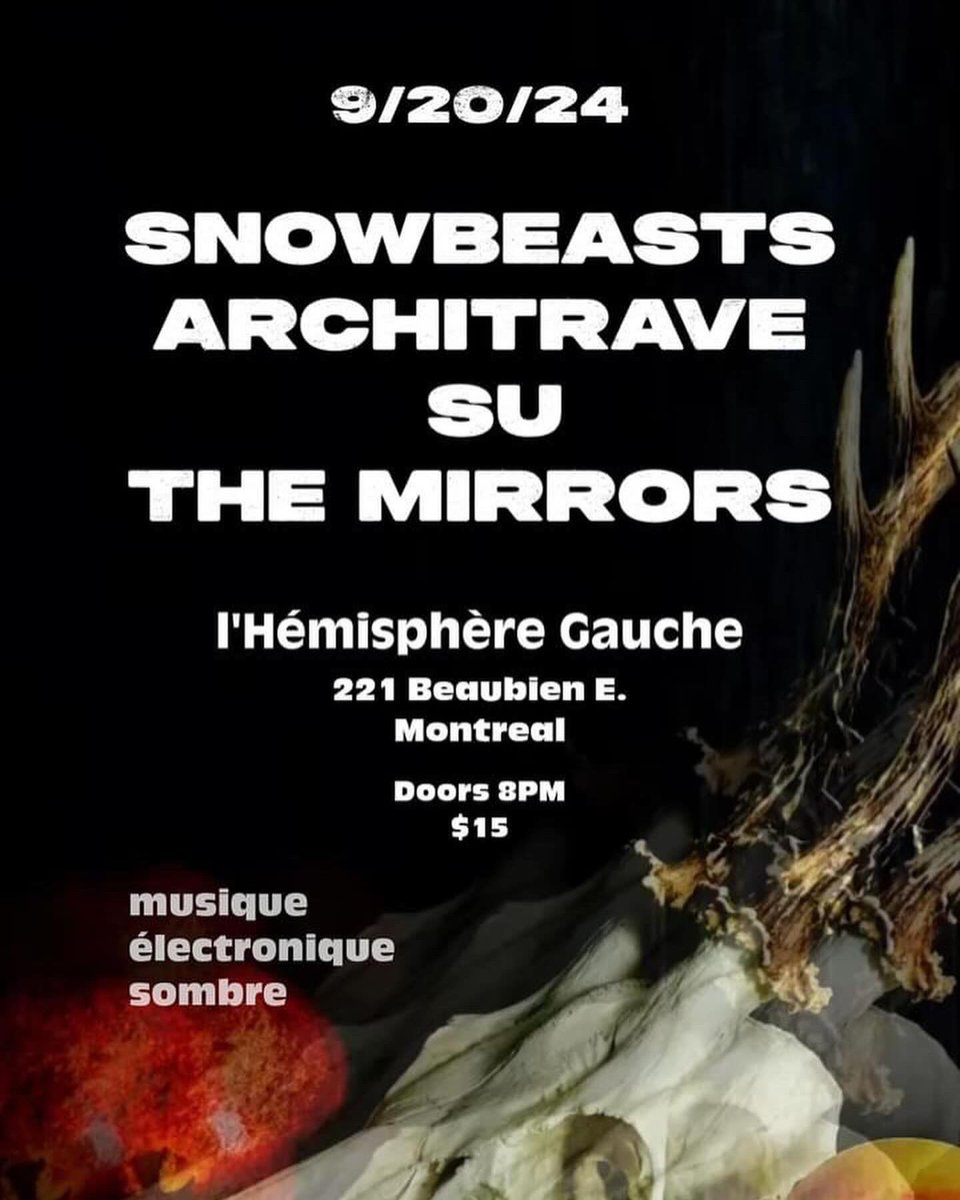 Upcoming- Montreal this Friday!