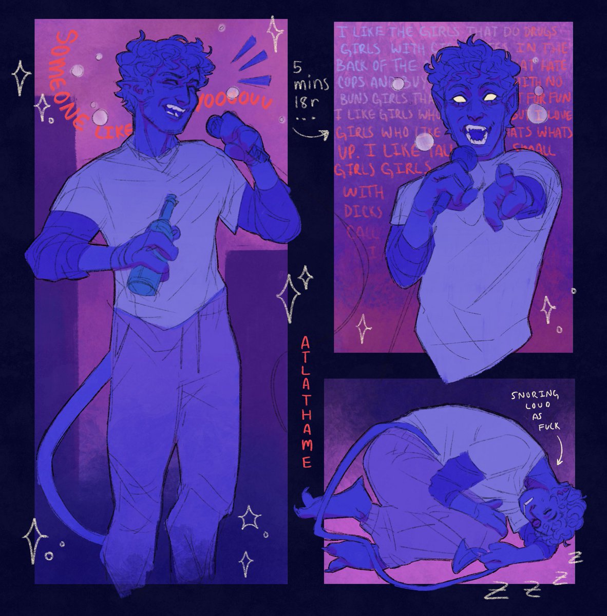 atlathame's tweet photo. i think he'd love drunk karaoke 

#xmen #nightcrawler https://t.co/Yf8Rl31XGq