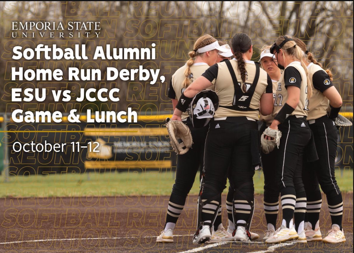 🚨CHECK OUT THE CHANGES🚨

-Paired With ESU Baseball Alumni Weekend 
-No playing necessary for alumni!
-Get your playing fix in the HR Derby 
-Family Reunion Lunch and Social on Saturday while watching ESU vs. JCCC 
-Register by September 30th to get your Alumni Weekend T-Shirt