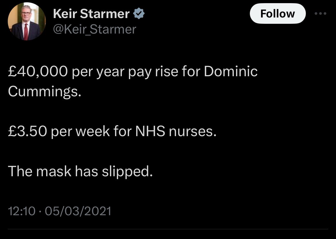 £170,000 per year salary for Sue Gray. 

Winter Fuel Allowance snatched from pensioners. 

The mask has slipped.