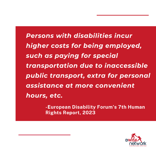 DWISENetwork1's tweet photo. Despite higher living costs, persons with disabilities face a persistent gap in access to quality employment leading to higher in-work poverty rates.

📢 On #InternationalEqualPayDay, we call for employment models that foster inclusion in the open labour market. https://t.co/RHFdovNLLV