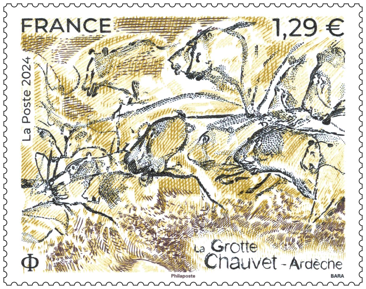 En #NouvelleAquitaine, on n'est pas chauvin, même si notre grotte périgourdine préférée #Lascaux, a été inventée bien avant l'ardéchoise #GrotteChauvet ! 
Alors on vous montre le beau timbre anniversaire de la découverte de Chauvet et on👋@LPNews_Aura <a href="/toutsurletimbre/">ToutSurLeTimbre</a> <a href="/SGodeluck/">Ségolène Huchez</a>