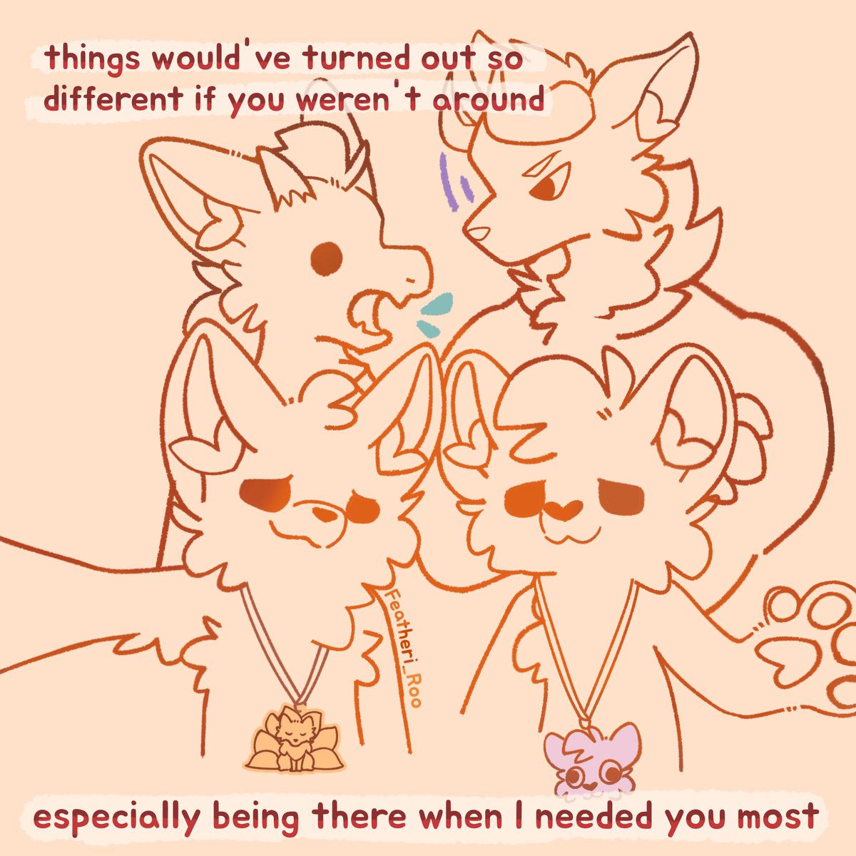 Featheri_Roo's tweet image. A special gift for my dear friend and mentor @KitsuneShrine 💕

(1/2)
#furryart #furry #Illustrator #fursuitmaker #comic