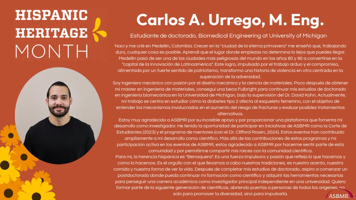 Emily Quarato (@emy9941) on Twitter photo To <a href="/carlosaurregov/">Carlos Urrego</a>“Berraquera” reflects his Hispanic Heritage: strength, passion, and tradition. All of which are important as he continues on his journey towards an independent scientific career! Read about his journey below in both English and Spanish #HispanicHeritageMonth To <a href="/carlosaurregov/">Carlos Urrego</a>“Berraquera” reflects his Hispanic Heritage: strength, passion, and tradition. All of which are important as he continues on his journey towards an independent scientific career! Read about his journey below in both English and Spanish #HispanicHeritageMonth