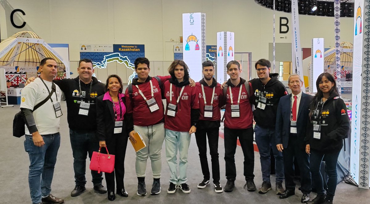 Compartimos con los integrantes del equipo de #Cuba 🇨🇺 que participa en el 48º Concurso Internacional Universitario de Programación (ICPC), que se celebra en el Centro Internacional de Exposiciones de Astaná.

Deseamos éxitos a los jóvenes concursantes.

🔗misiones.cubaminrex.cu/es/articulo/pa…