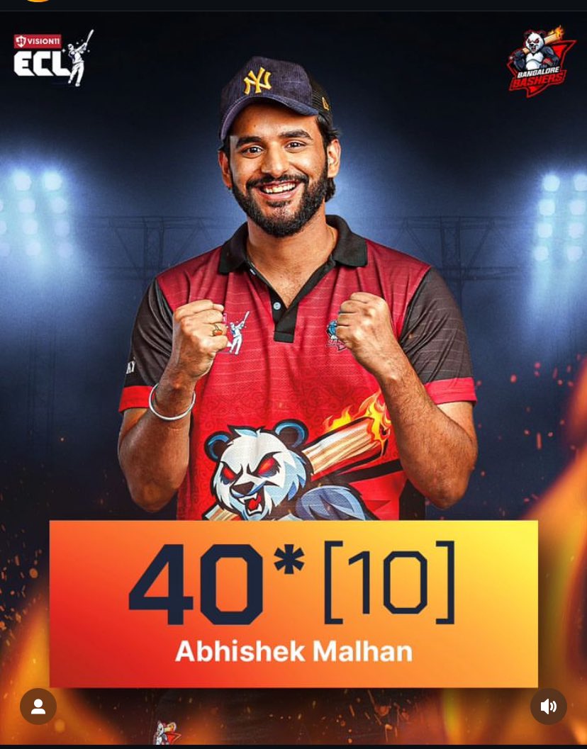 prativa89460's tweet image. Well Said Loyalty is Royalty for #PandaGang towards our @AbhishekMalhan4 ♥️ We knw ur will power #AbhishekMalhan &amp;amp; team, today u guys played with out stress &amp;amp; d result 👏🏻🔥💪
Well Played #BangloreBashers 🫶🏻🧿
#FukraInsaan 
@BangloreBashers 
 @eclt10league