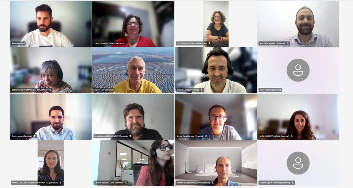 Hoy hemos tenido la primera reunión online de los miembros de la <a href="/red_tes/">Red de Almacenamiento de Energía Térmica (Red-TES)</a> después del verano, con más de 30 participantes y muchas caras nuevas. Ya estamos planificando el próximo workshop y reunión para finales de este año. ¡Os mantendremos informados!