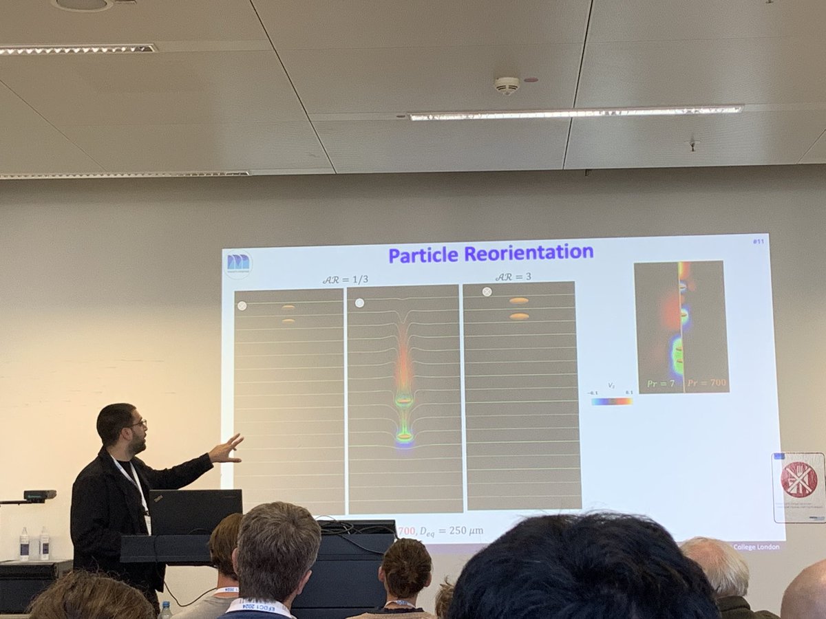 Remarkable work on particle settling in stratified environment by Abdullah Abdal. Well done Cheikh. #efdc1