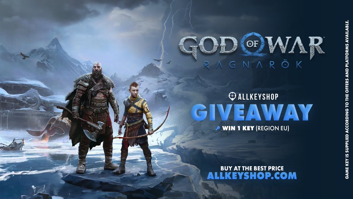 🎉 #GodOfWar Giveaway! 

Win a copy of God of War. Join Kratos on his epic journey! 

🎮 How to enter:
1️⃣ Follow us @Allkeyshop
2️⃣ Like &amp; RT
3️⃣ Tag your friend

🗓️ Ends: 23rd September 2024

Dive deep into what to expect on release day here: allkeyshop.com/blog/god-of-wa…