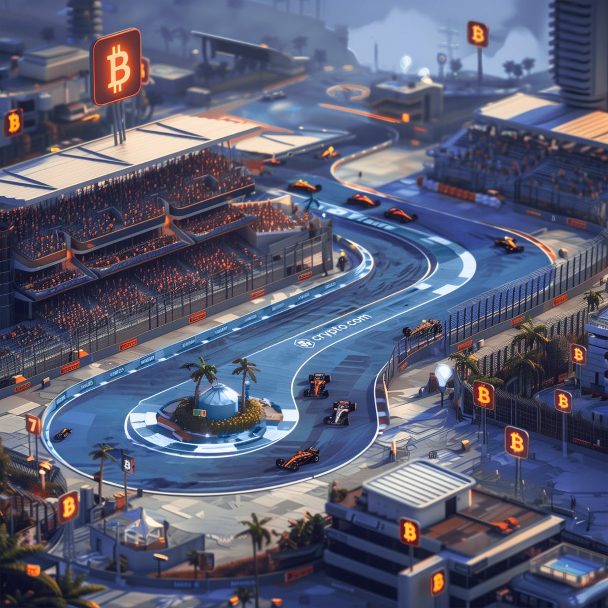 Take a hot lap and see how many #Bitcoin you find along the way. #CROFam  #CoinHunt