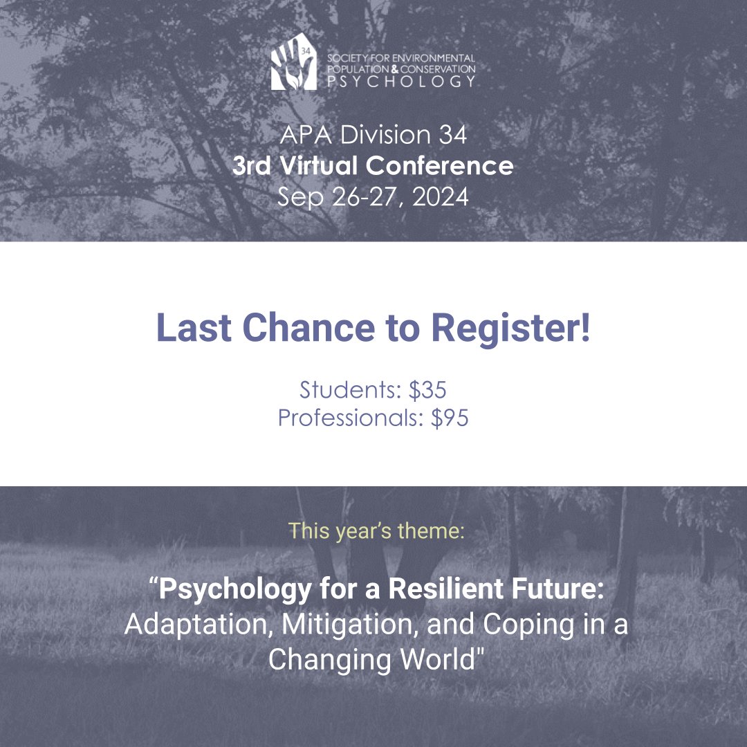 One more day to register! Registration for the 2024 virtual conference is open until 9/19!
Register at bit.ly/3Y1PIUy. Financial Waiver Applications are due TODAY:
bit.ly/45YchMb.
