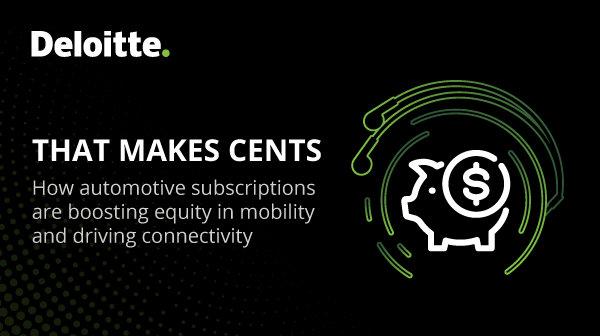 SatyaPr68386260's tweet photo. What auto industry trends are driving increased momentum behind car subscription models? Tune in to this new episode of Deloitte’s That Makes Cents podcast to learn more. https://t.co/2GoF2lBMoT https://t.co/uXtlAaKYCE
