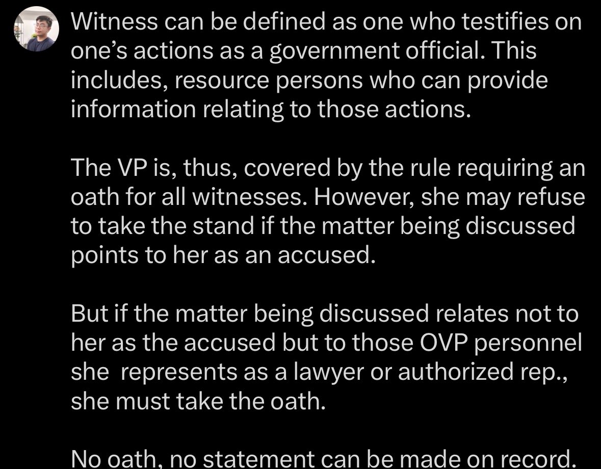 jdxiii_'s tweet photo. In re: VP refusing to take the oath before the House Committee. My opinion. https://t.co/K0alblHSXE